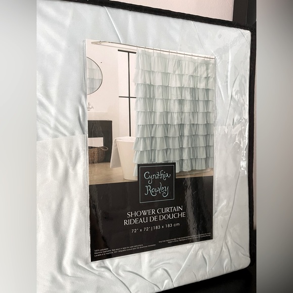 Cynthia Rowley Bath Baby Blue Ruffled Shower Curtain Poshmark